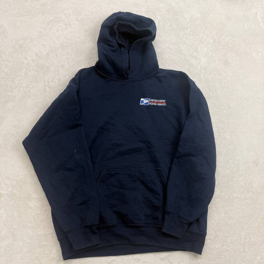 United States Postal Service USPS Men's Hoodie Navy Blue Size M Logo Sweatshirt